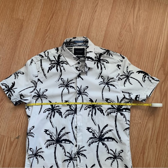 Cactusman Ricky Singh Tropical Palm Print Short Sleeve Button Down Shirt Size M - Picture 3 of 14